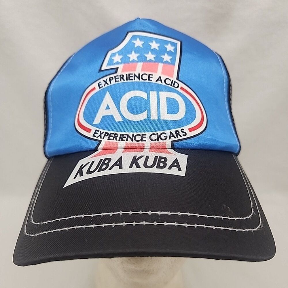 Cap Acid KUBA KUBA Cigar Expeiance CUBA Baseball Trucker Mesh Snapback Hat VTG
